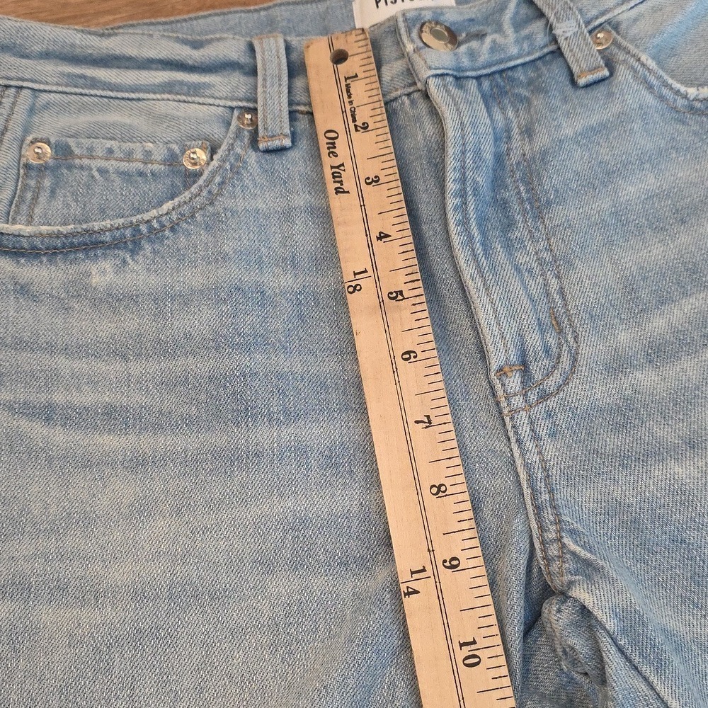 Pistola Forever Jeans Light Flared High Rise Light Wash Size 26 NWOT Raw Hem - Picture 12 of 16